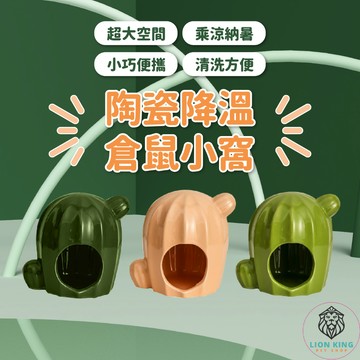 【獅子王寵物】🦁倉鼠窩 陶瓷窩 倉鼠陶瓷窩 睡覺窩 夏天降溫睡房 降溫屋 消暑窩 小寵陶瓷睡窩 黃金鼠窩 B025