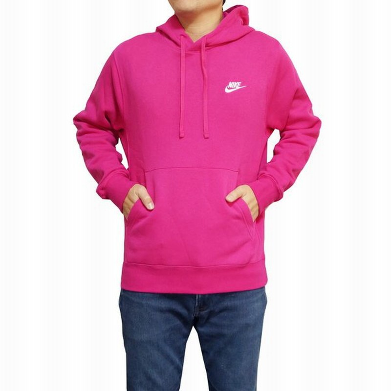 Nike パーカー ナイキ メンズ Xs Xxxl 大きいサイズ 裏起毛 スウェットパーカー クラブ プルオーバー フーディピンク Nike Club Pullover Hoodi 送料無料 通販 Lineポイント最大get Lineショッピング
