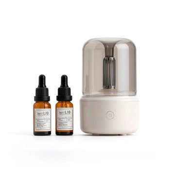 hoi!LAB 超聲波霧化水氧機(象牙白) 送精油10ml*2