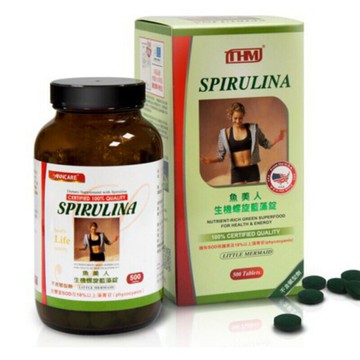 買6再送1 台灣康醫 魚美人生機螺旋藍藻錠 500錠/瓶