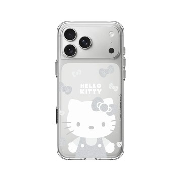 iPhone 17 Pro Max Clear Case（相機按鈕） 透明 - 三麗鷗-Hello Kitty - 簡約系列-灰白造型