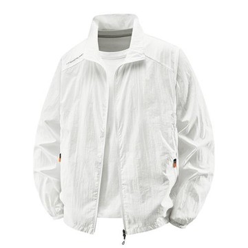 夏薄款立領防曬衣男透氣中年皮膚衣釣魚攝影運動防曬服外套皮膚衣