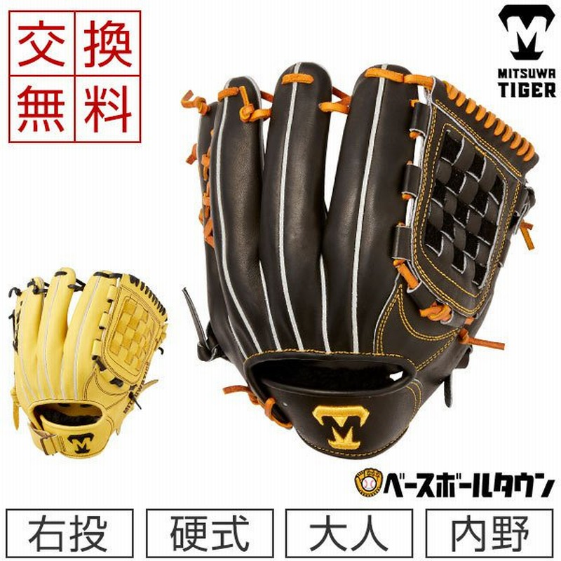 美津和タイガーペナントキング堺製硬式外野左投用型付済新品未使用品