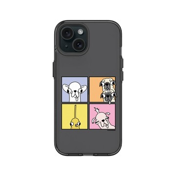 iPhone 15 Clear 酷墨灰 - Godgwawa 變種吉娃娃 - 頂吉四格