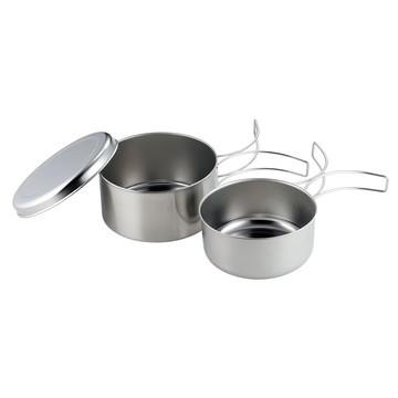 SALUS 佐藤金屬 攜帶式野炊鍋3件組  1組  銀色