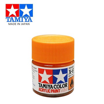 【鋼普拉】現貨 TAMIYA 田宮 X-6 X6 亮光橘色 分色擦拭法 水性法瑯漆 模型漆 81506 10ml