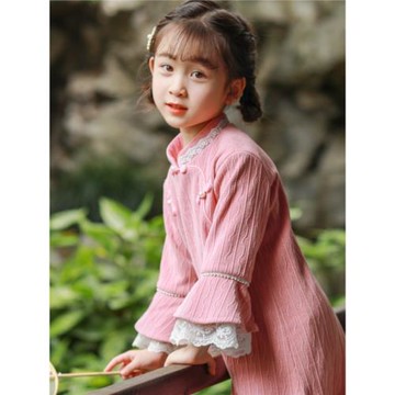 兒童旗袍2025秋季中國風旗袍裙連衣裙復古洋氣童裝夏新款女童改良