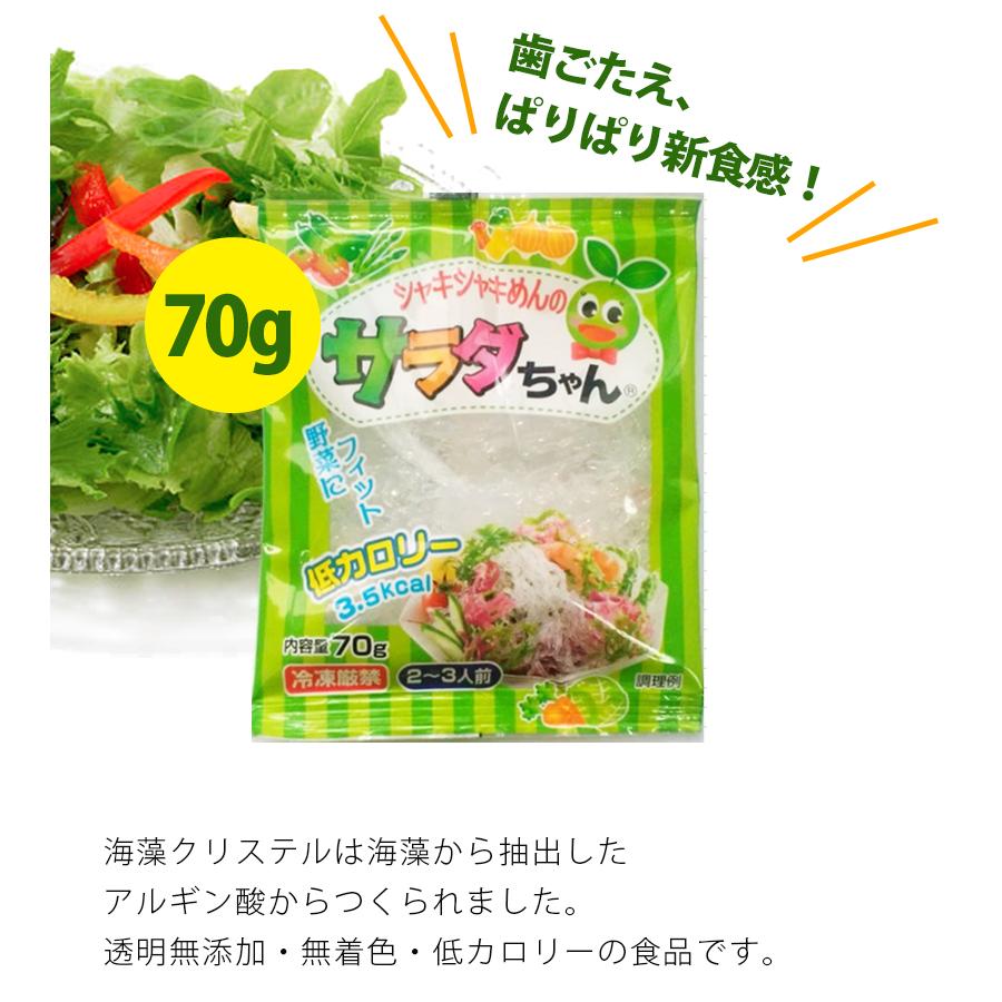 海藻クリスタル サラダちゃん 70g×20個セット 国産 低カロリー 海藻麺 食物繊維 無添加 まとめ買い