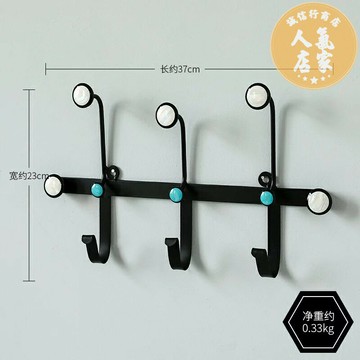 玄關掛鉤 牆壁掛鉤 創意衣服掛鉤進門口鑰匙收納牆上玄關壁掛免打孔裝飾試衣間衣帽架