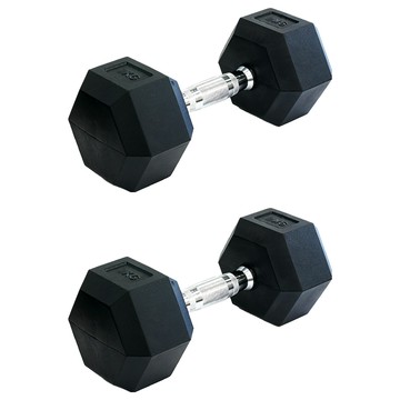 HOME GYM CLUB 居家健身 六角包膠啞鈴 FB007  7.5kg  2個