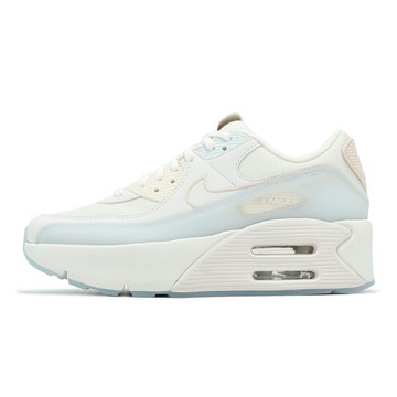 Nike 休閒鞋 Air Max 90 LV8 女鞋 白 灰 寶寶藍 氣墊 厚底 增高 運動鞋 HF0782-100