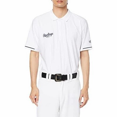 ローリングス(Rawlings) 超伸ポロシャツ AST9F03 (ホワイト/ネイビー L)