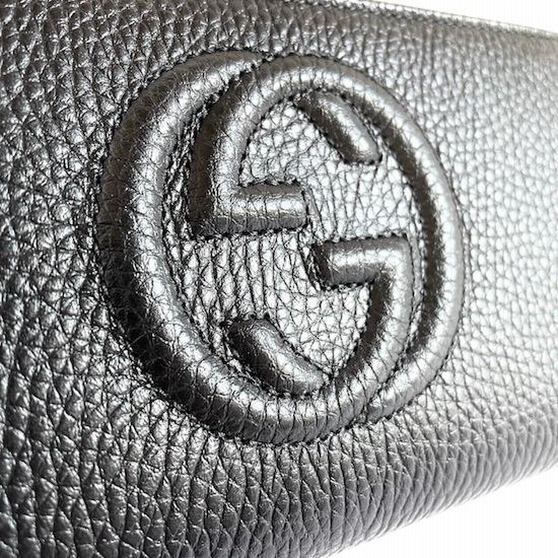新品 GUCCI ラウンドファスナー長財布 SOHO 598187 おまけ付き！ GUCCI グッチ 財布 レディース 長財布 新品 ラウンドファスナー