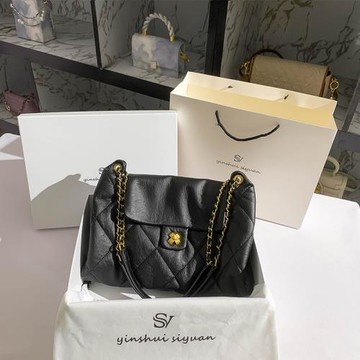 大容量菱格鏈條托特包包女2025新款秋冬單肩小眾百搭大包包腋下包