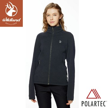 【Wildland 荒野 女 Polartec PSP彈性功能外套《夜空灰》】P2609/薄外套/刷毛外套/中層衣