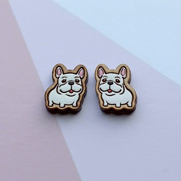 彩繪木耳環-可愛法鬥