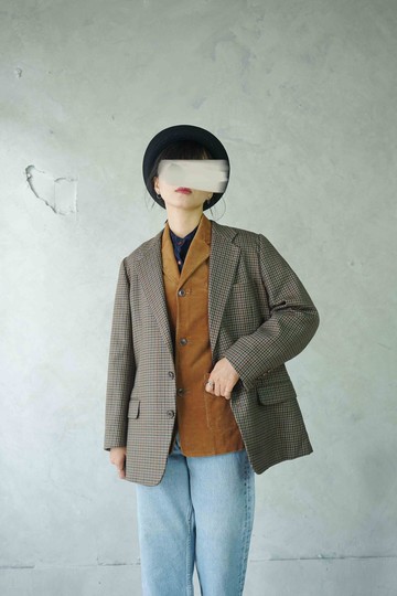 尋寶古著-Burberrys美式咖啡毛呢中性西裝外套