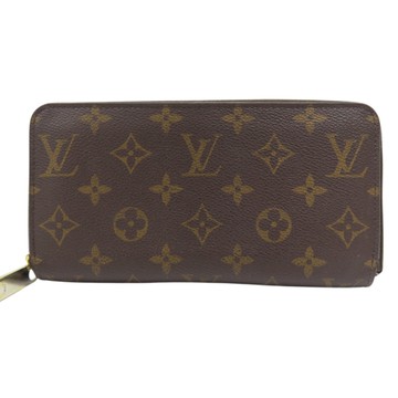 【二手名牌BRAND OFF】LOUIS VUITTON 路易威登 棕色 原花 PVC塗層帆布 拉鍊長夾 M41895