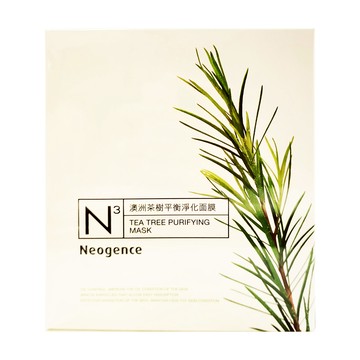 Neogence N3高機能綠植系列 澳洲茶樹平衡淨化面膜，調節油脂，改善肌膚出油  8片  1盒