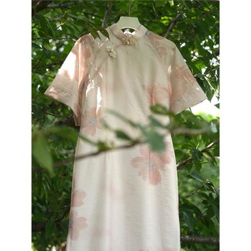 江南絮｜夕南｜日常旗袍倒大袖遮肉款夏季年輕款復古優雅溫婉改良