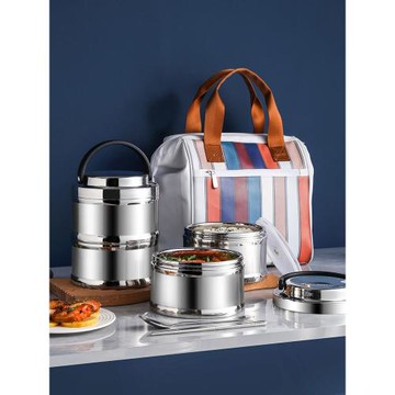 304不銹鋼多層真空保溫飯盒分隔型上班族便當攜帶2人保溫飯桶超長