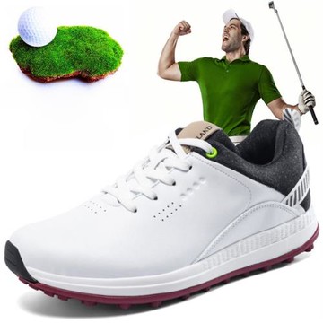 新款男士專業高爾夫球鞋固定鞋釘防水防滑休閑運動高爾夫訓練男鞋