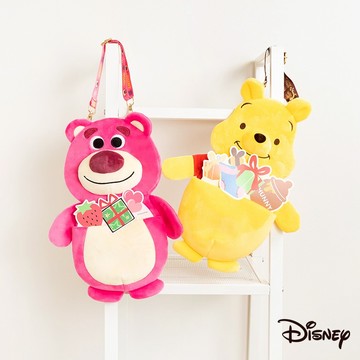 【R.FUN SHOP】迪士尼造型磁鐵置物袋 史迪奇 奇奇 維尼 文具 收納袋 辦公室用品 絨毛 置物袋 BF620