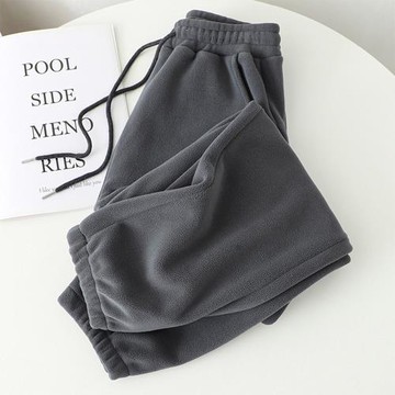 任-【10衣綾】文藝寬鬆加絨加厚運動休閒褲(百搭/透氣/舒適/4色可選/M-2XL/KDPQ-911)