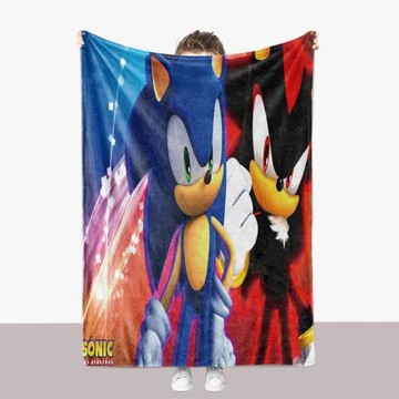 SONIC索尼克 系列法蘭絨毛毯亞馬遜加厚蓋速賣通廠家一件代發批發