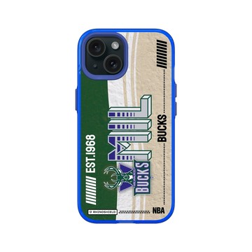 iPhone 15 Clear 激光藍 - NBA - 復古球員卡-密爾瓦基公鹿 Milwaukee Bucks - Vintage Card