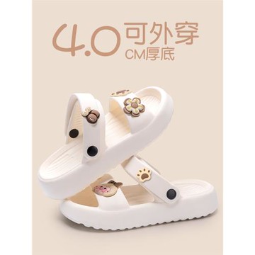 厚底涼鞋女學生2025新款外穿不累腳法式沙灘海邊軟底兩穿涼拖鞋夏