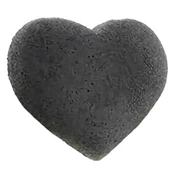 小麥購物 心型蒟蒻洗顏球 8 x 2.5cm  黑色  1個