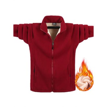 秋冬季男士羊羔絨夾克加厚保暖衛衣寬松抓絨外套休閑立領大碼男裝