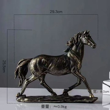 馬到成功創意家居客廳酒櫃馬擺件房間裝飾品樹脂工藝品 擺件 馬年百年 新年禮物