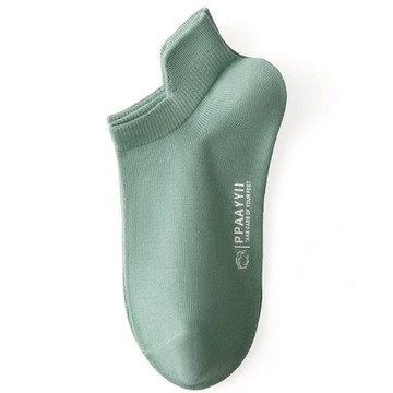 純棉素色女短襪3入-豆綠 _廠商直送