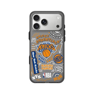 iPhone 17 Pro Max Clear (相機按鈕) 酷墨灰 - NBA - 塗鴉系列-紐約尼克 New York Knicks - Graffiti