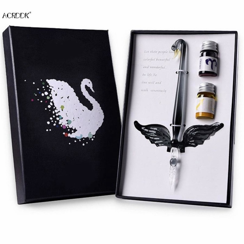 美しい☆ガラスペン＆インクセット○万年筆 白鳥 つけペン