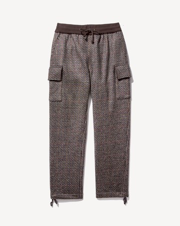 Noah Wool Knit Cargo Pant Brown Tartan / 28