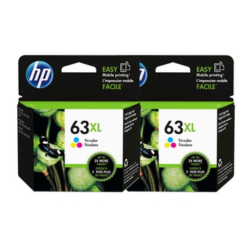 HP 63XL F6U63AA 彩色2入 原廠高容量墨水匣 適用機型 DJ 1110/2130/OJ 3830/4650/4655/5220/Envy 4520