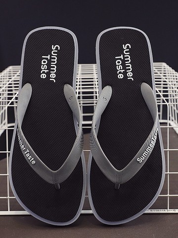 人字拖男外穿黑色夾腳拖鞋防滑浴室洗澡沙灘海邊夾板日系潮夏涼2