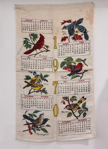 誕生年份 布曆【母親節】1970 美國早期年份布面茶巾 系列