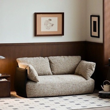 公司貨 超低價 丹麥設計|日式侘寂風棉麻沙發北歐簡約客廳懶人沙發布藝 快速發貨