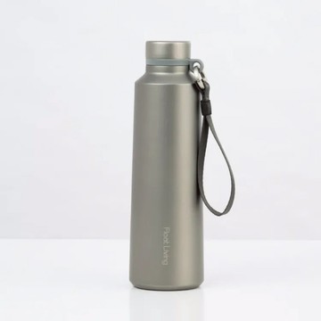 Tivo 鈦羽瓶｜純鈦無塗層掛繩保溫瓶800ml 海藍色