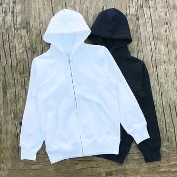 400g重磅拉鏈衛衣男純色加絨加厚連帽上衣男士青年帽衫正肩基礎款