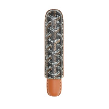 Goyard Churchill 單支皮革雪茄盒(黑/棕)