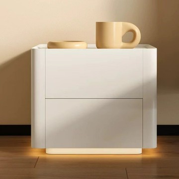 【台灣公司貨 免運 可開票】床頭櫃 收納櫃 邊櫃 意式輕奢床頭櫃簡約現代高級智能床邊櫃臥室免安裝實木收納儲物櫃