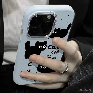 小黑猫 iPhone 蘋果 手機殼 16 15 14 13 12 11 pro Max XS XR SE 保護殼 軟殼