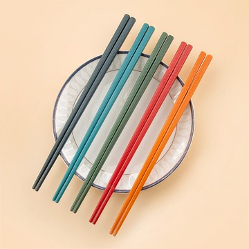 合金筷子家用一人一筷高檔防滑防霉耐高溫彩色高顏值輕奢家庭分餐