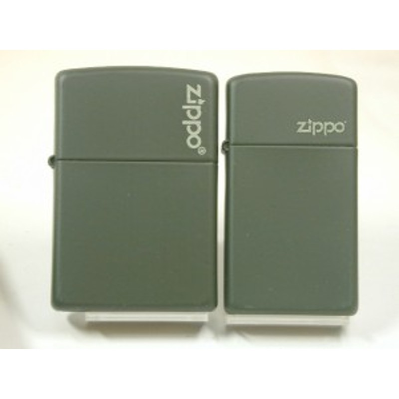 ジッポーZippo グリーンマット・ペア（緑草原）ジッポーロゴ 