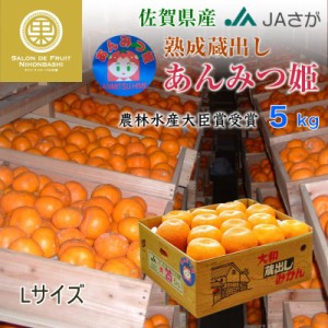 [予約 2024年1月10日-1月31日の納品] 熟成 蔵出し あんみつ姫 5kg L 佐賀県産 みかん お年賀 御年賀